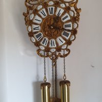 Бронзов рядък стенен механичен швейцарски часовник, снимка 1 - Антикварни и старинни предмети - 42497168