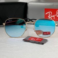 Ray-Ban Hexagonal RB3548 дамски мъжки слънчеви очила унисекс сини огледални, снимка 3 - Слънчеви и диоптрични очила - 41768859