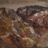 Картина от Голям Живописец Сава Цоновски Скални масиви 1973, снимка 2 - Картини - 34475051