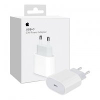 Зарядно устройство Apple 20W USB-C Power Adapter, от контакт към USB Type C (ж), бяло, снимка 1 - Аксесоари за Apple - 33819546