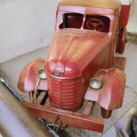 ТОП СЪСТ. РЕДКАЖ Стар Метален Камион СИМ 1959г. Първия Модел Изцяло Метални Гуми Метално камионче , снимка 5 - Колекции - 41912703