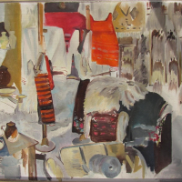  "МЕХАНА" - картина с маслени бои върху платно с масивна рамка, снимка 3 - Картини - 36200429