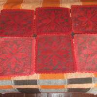 Възглавници кръгли многоцветни/ушити от майстор -шивач/  и квадратни/зелени и червени/ за стол, снимка 11 - Възглавници - 33814572