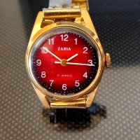 Колекционерски часовник, Заря, позлатен, дамски, отличен, снимка 1 - Антикварни и старинни предмети - 41167484