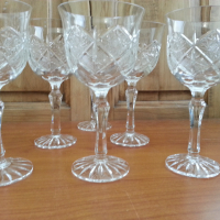 Кристални чаши, снимка 3 - Антикварни и старинни предмети - 36402132