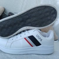 Кецове Като нови мъжки бели, спортни обувки U.S. Polo Assn®, снимка 2 - Кецове - 44450796