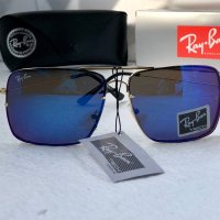 Ray-Ban мъжки слънчеви очила Рей-Бан огледални сини , снимка 2 - Слънчеви и диоптрични очила - 41669938