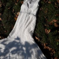 Булченска рокля дантела S-M Размер, снимка 4 - Сватбени рокли - 34378994