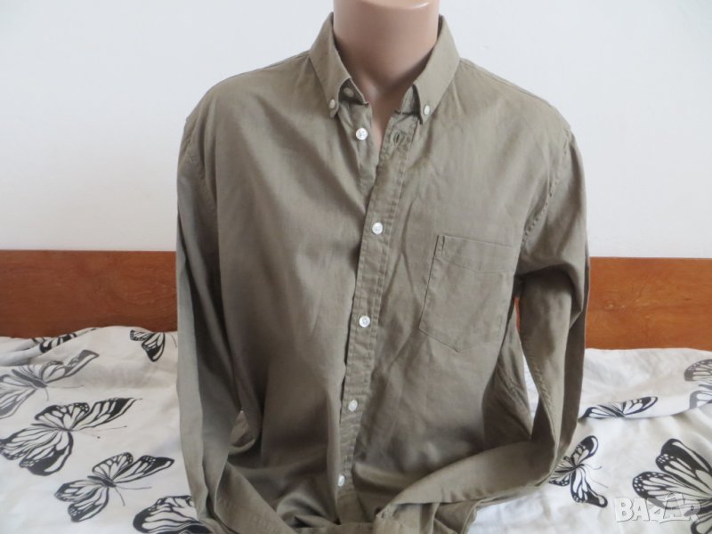 Мъжка риза с дълъг ръкав от лен Samsøe & Samsøe, снимка 1