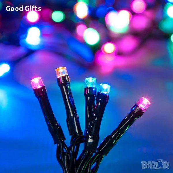 Многоцветни коледни лампички, 100 LED, снимка 1