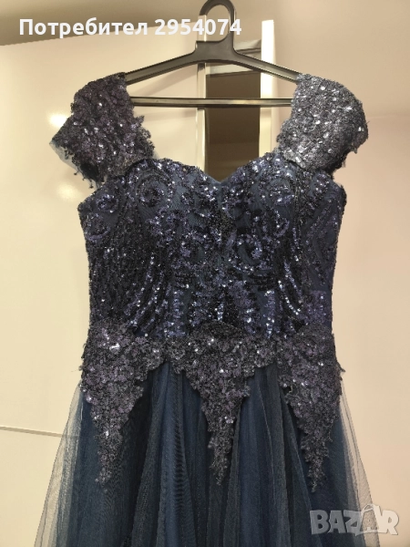 красива тъмно синя рокля мл 89лв, снимка 1