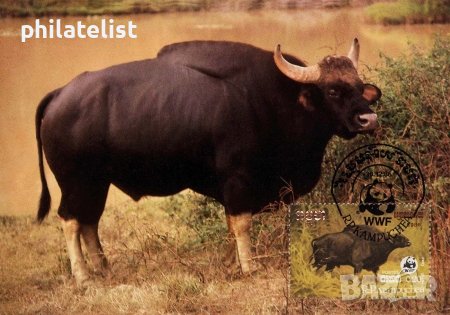 Камбоджа 1986 - 4 броя Карти Максимум - WWF, снимка 1