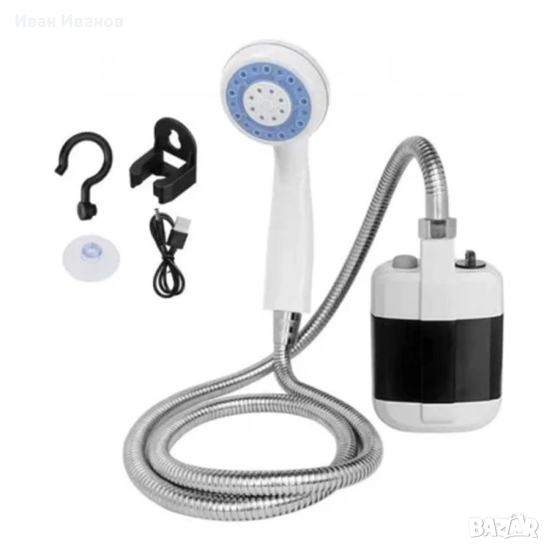 Преносим къмпинг душ, подходящ за вътрешенвъншен душ, снимка 1