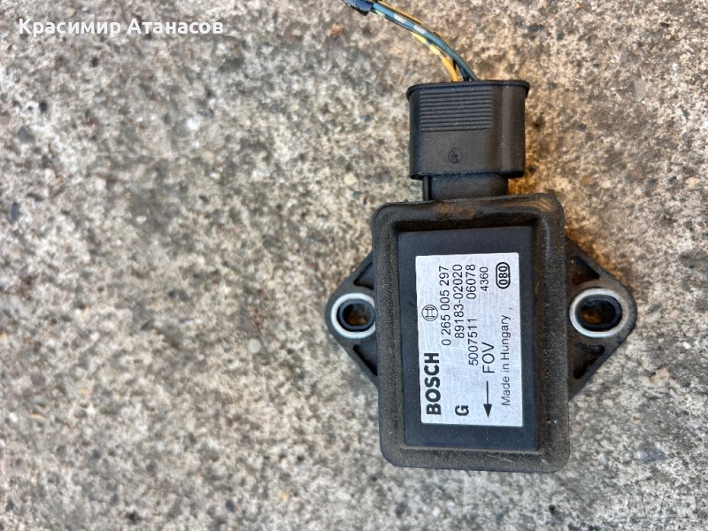 0265005297. Датчик, надлъжно / напречно ускорение за Тойота корола версо. 89183-02020, снимка 1
