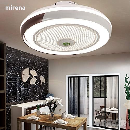 Полилей таванен вентилатор с лед лампа, интелигентно управление  с дистанционно, снимка 1