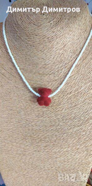 Чокъри с кадифени желирани мечета. Бижута Луди гъби. Идея за подарък., снимка 1