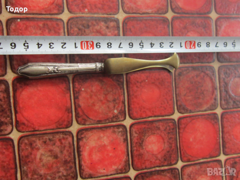 Невероятна сребърна щипка бронз и сребро 19 век , снимка 1