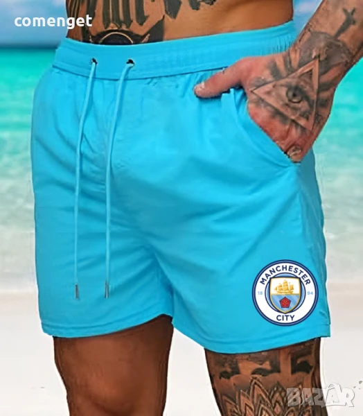 ЛЯТО 2025! Мъжки бански / плувни шорти MANCHESTER CITY / МАНЧЕСТЪР СИТИ - 3 цвята!, снимка 1
