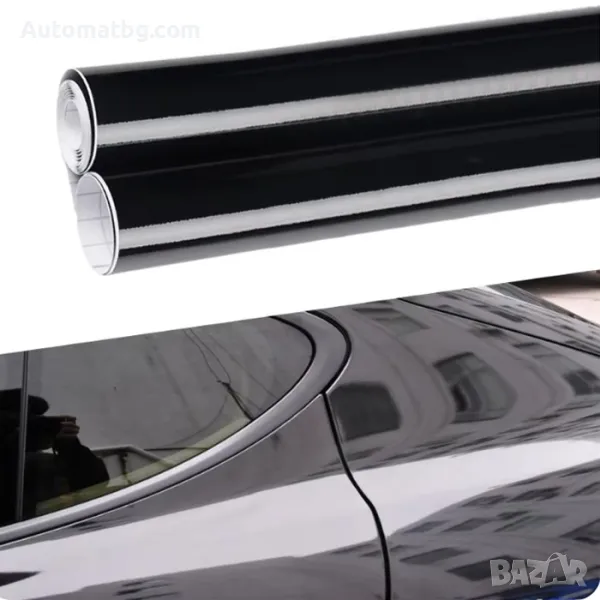 Фолио Automat, Черен гланц, 1.52м, снимка 1