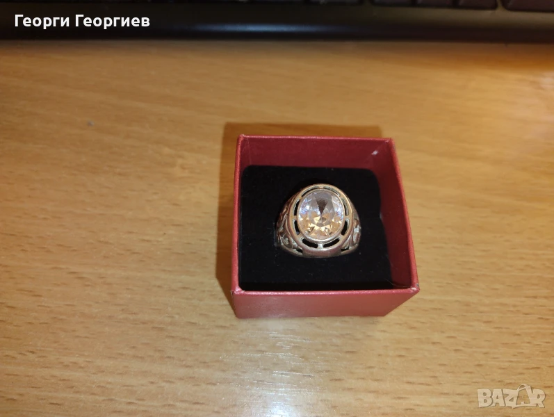 Сребърен пръстен Гранат, снимка 1