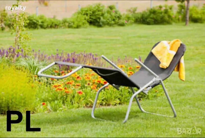 Подсилен Сгъваем стол - шезлонг,с възглавница, снимка 1