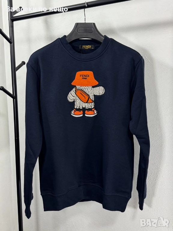 Fendi Мъжка Блуза С Бродирано Лого С Дълъг Ръкав Код V.B.66, снимка 1