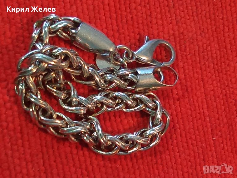 КРАСИВА ВИНТИДЖ АРТ МОДЕЛ СРЕБЪРНА ГРИВНА СРЕБРО 925 РЯДКА ПЛЕТКА 43248, снимка 1