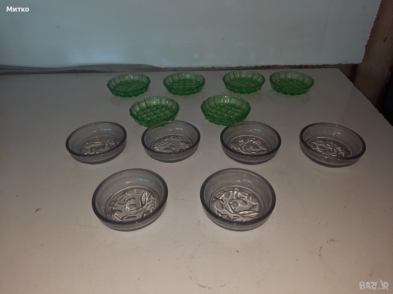 Малки стъклени комплекти за сладко, снимка 1