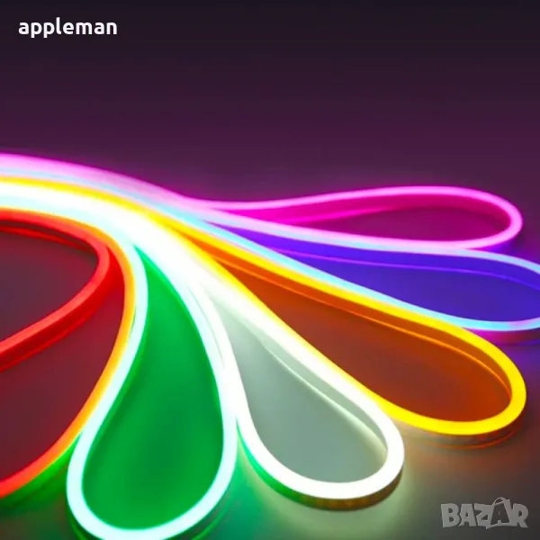 Led Лед въже маркуч неон с контролер 5 м осветление за декорация, снимка 1