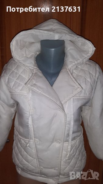 ДЕТСКО ЗИМНО БЯЛО ЯКЕ с Качулка - Размер 128, снимка 1