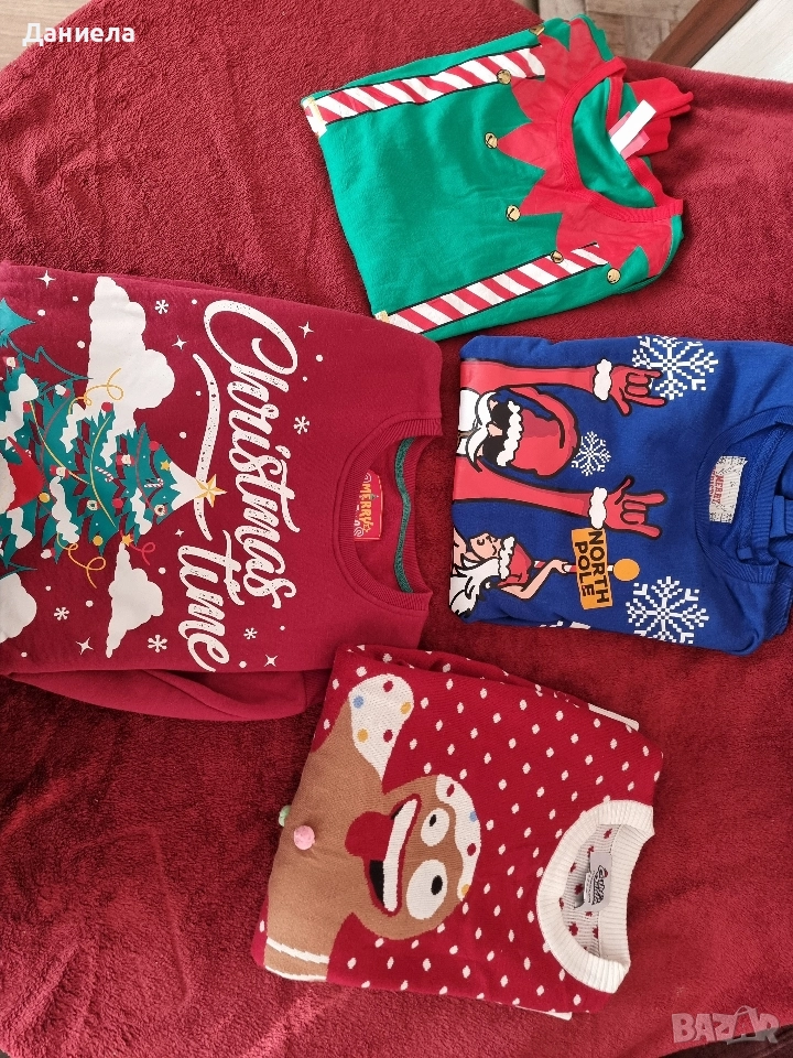 Маркови мъжки коледни пуловери/блузи Л/ХЛ, снимка 1