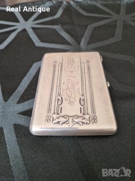 Страхотна антикварна колекционерска руска сребърна табакера 84, снимка 1