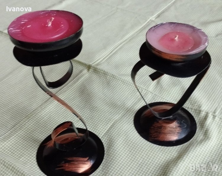 Свещник метален за чаени свещи, снимка 1