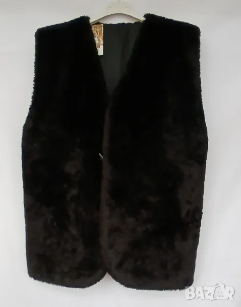 Черен елек от еко кожа. Макси., снимка 1