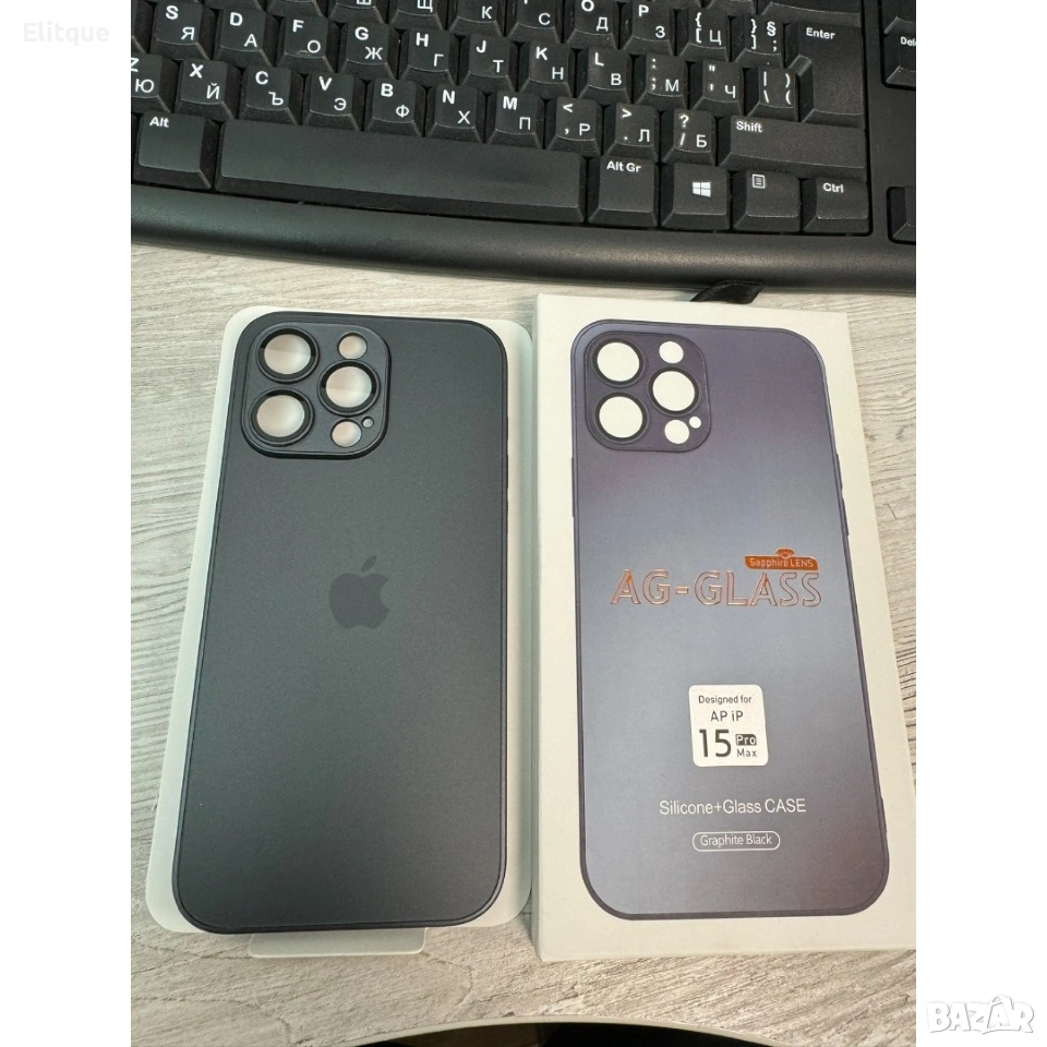 Кейс Със Стъклен Гръб за 15 PRO MAX, снимка 1