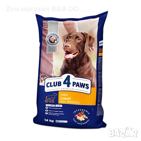 Club 4 Paws Dog All Bred Adult LIGHT Премиум храна за контрол на теглото 14 кг., снимка 1