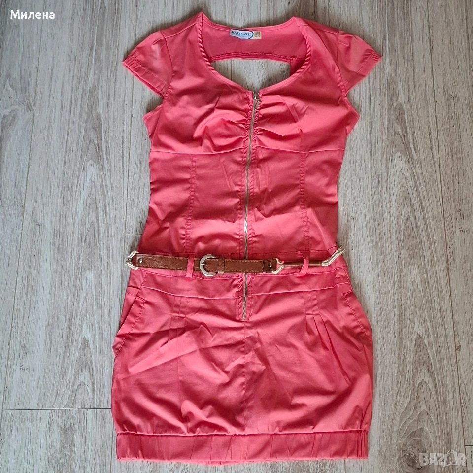 Дамска сатенена рокля - 38, снимка 1