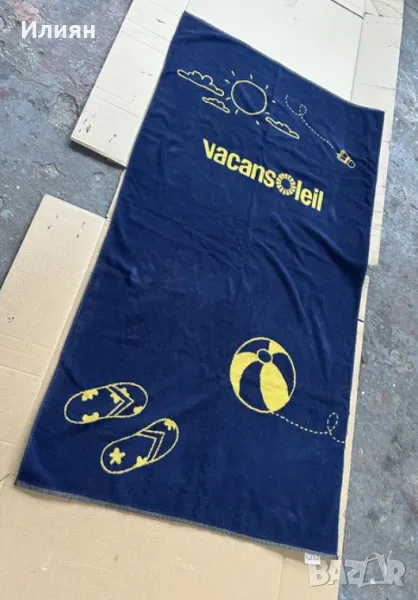 Плажна хавлиена, дебела и голяма велурена луксозна кърпа - 100% памук, снимка 1