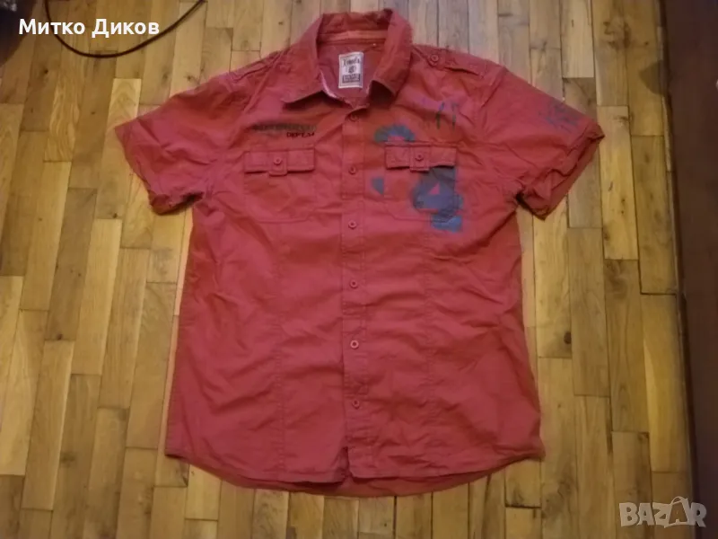 Риза Кенвело винтидж маркова памук размер Л тарикатска  отлична№34 надпис, снимка 1