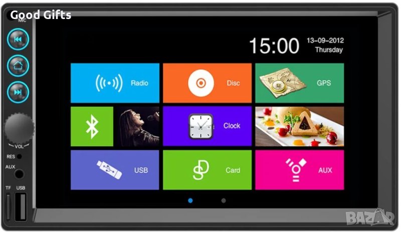 Навигация Мултимедия двоен дин 7 инча, Android, GPS, WiFi + Камера - 7061, снимка 1