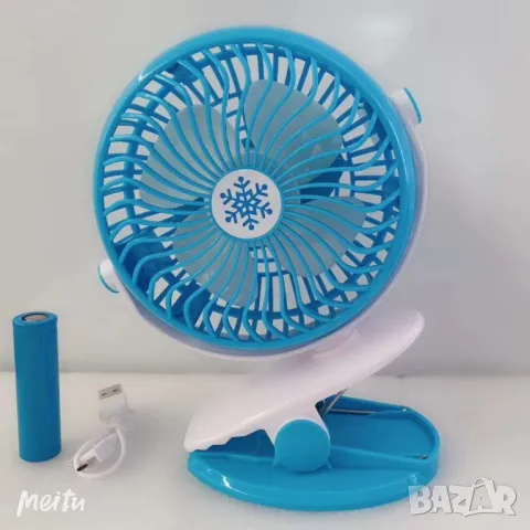 Вентилатор с  USB захранване и щипка за закачане на различни места , снимка 5 - Вентилатори - 50383125