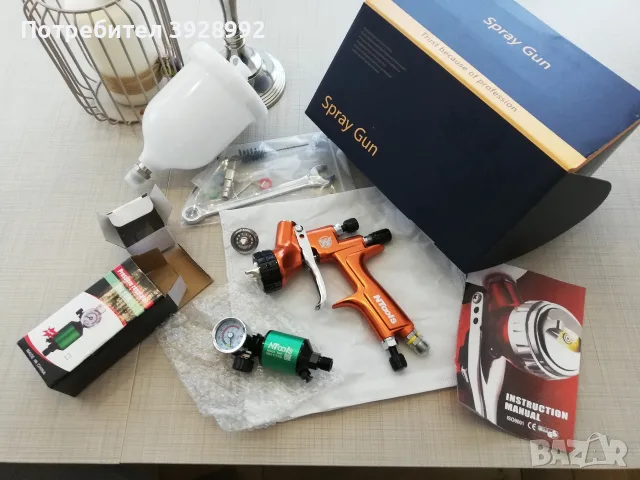 Професионален Бояджийски Пистолет NTools, снимка 8 - Автотенекеджийски и автобояджийски - 55710909