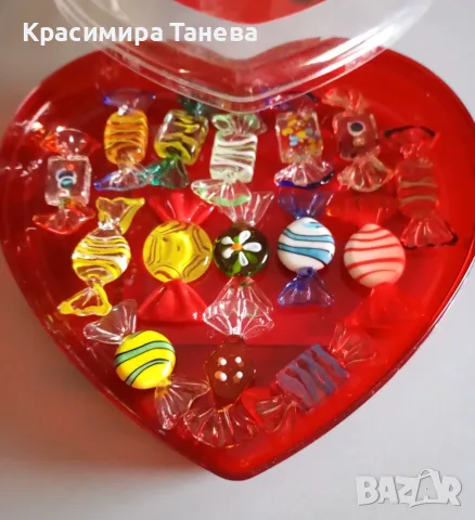 🌹🌺🍀 Стъклени бижута  -  бонбони .  ... Цена  :  3 €                 за бр ., снимка 2 - Декорация за дома - 55895106