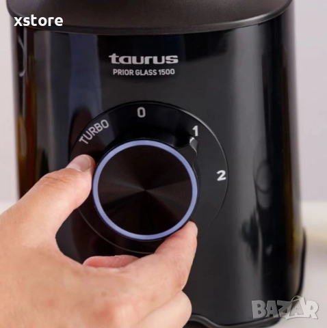 Блендер Taurus Prior Glass 1500 – 1500W, стъклена кана 1.8L, Turbo функция, ножове за лед, снимка 3 - Блендери - 52595820