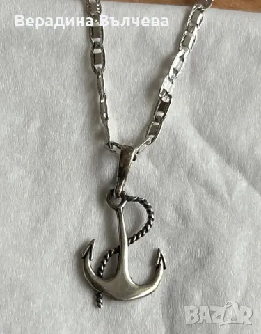 Сребърна висулка котва