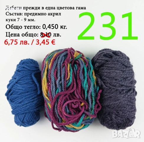 Евтини прежди в малки количества - нови и остатъци , снимка 7 - Други - 52042441
