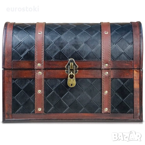 BRYNNBERG Декоративен ретро сандък за съхранение на съкровища "Watson 38x23x27см" - ръчно изработена