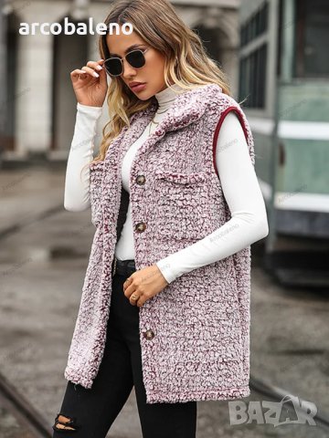 Дамска модна свободна жилетка без ръкави, 3цвята , снимка 5 - Жилетки - 42451050