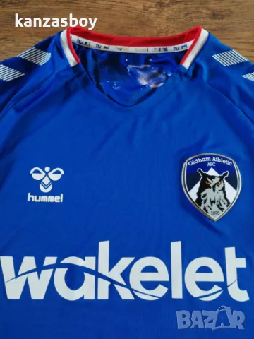 Oldham Athletic x hummel 2019-20 Home Kit - мъжка футболна тениска КАТО НОВА Л, снимка 2 - Тениски - 50169835