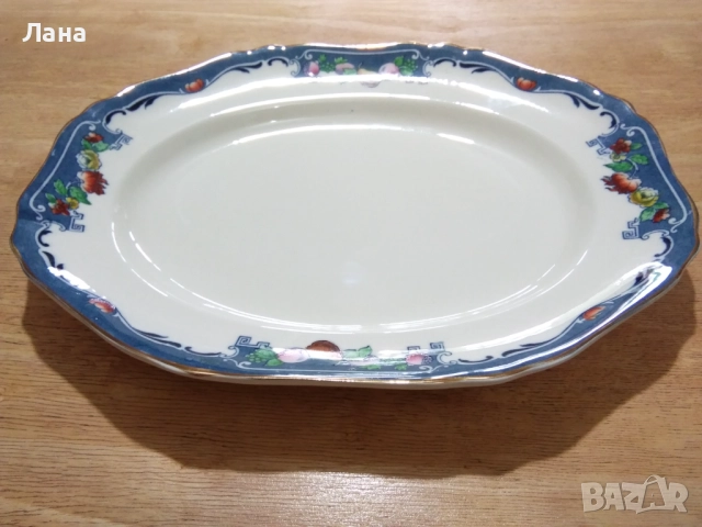 Голяма порцеланова чиния за торта и сервиране и други предмети , снимка 4 - Чинии - 47190254